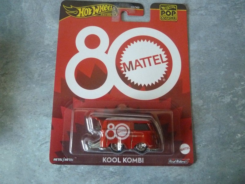 Hot Wheels Premium: Kool Kombi (Mattel 80th) 2025 Red Mint on Card Carousel 1
