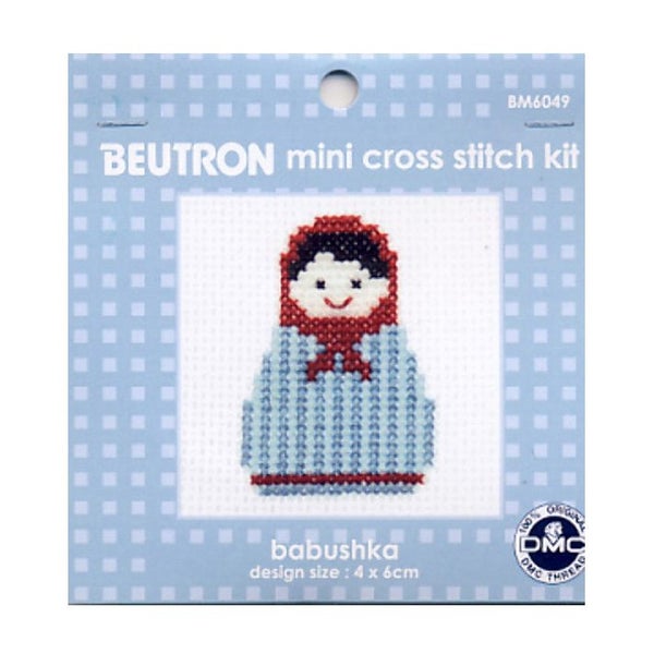 BEUTRON Cross Stitch Kit For Beginner Babushka 6x6cm Carousel 1