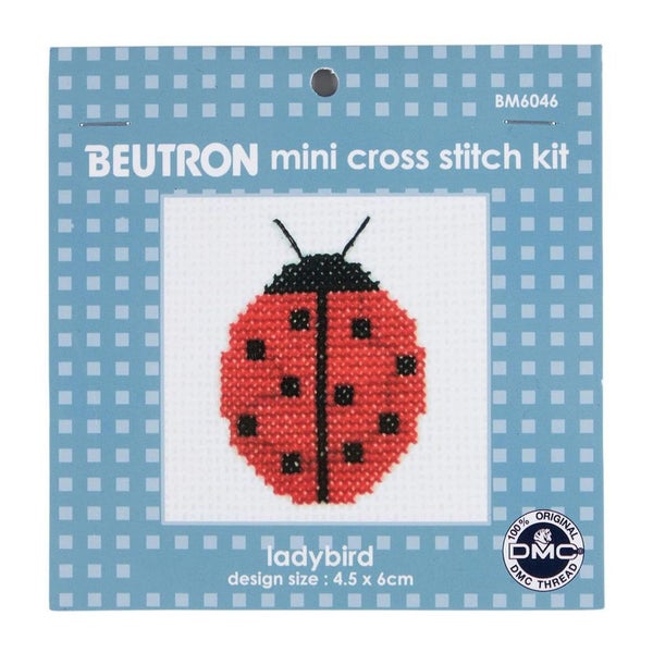 BEUTRON Cross Stitch Kit For Beginner Ladybug 6x6cm Carousel 1