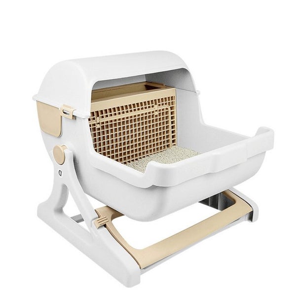 Pet Semi-automatic quick cleaning cat litter box Luxury cat Carousel 1