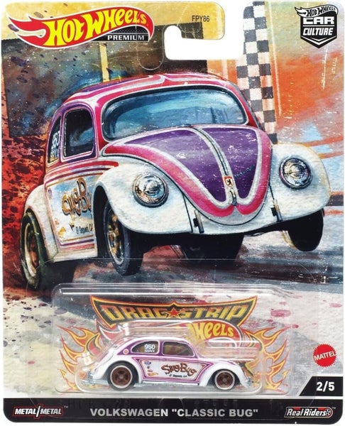 Hot Wheels Volkswagen "Classic Bug" Drag Strip Demons Premium Car Carousel 1