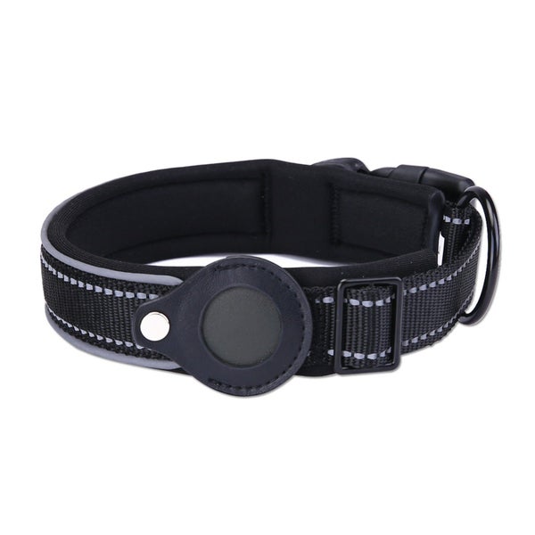 Elosung Size Xl Black Reflective Adjustable Anti-Lost Pet Collar For Apple Airta Carousel 1