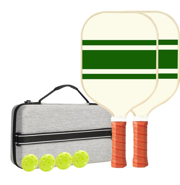Elosung Set 3 White And Green T700 Carbon Fiber Pickleball Paddle 2 Paddles 4 Ba Carousel 1