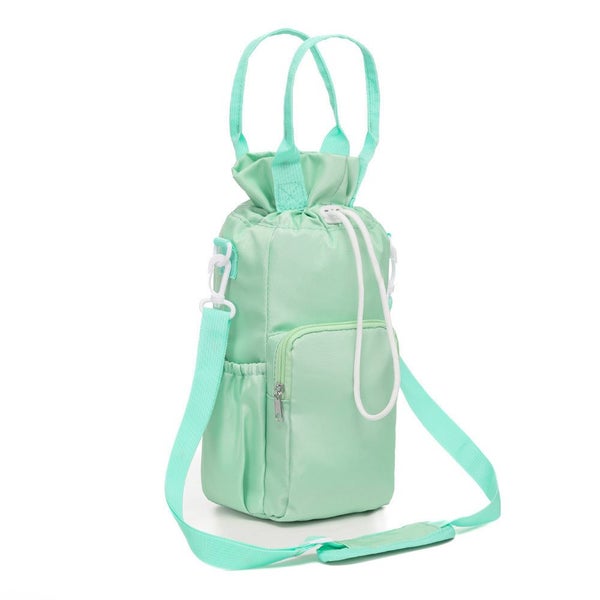 Elosung Green Insulated Tumbler Carrier Bag Crossbody Water Bottle Holder With P Carousel 1