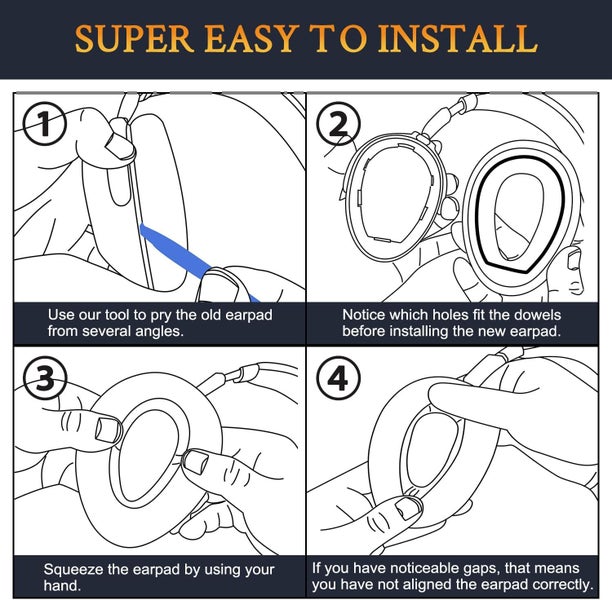 Replacement Ear Pads for Sennheiser PXC550 PXC480 MB660 Carousel 9