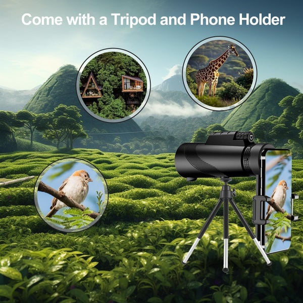 80X100 HD Monocular Telescope Tripod Tools Carousel 7