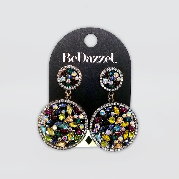 Bedazzel 'Two Hoop Diamante' Earrings Carousel 2