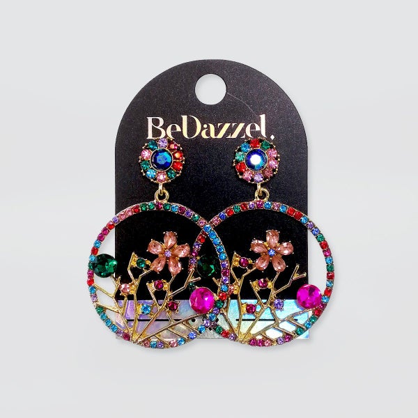Bedazzel 'Garden In Hoop' Earrings Carousel 2