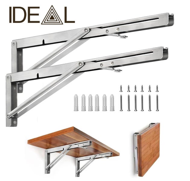 Folding Shelf Brackets Heavy Duty Stainless Steel Diy Carousel 1
