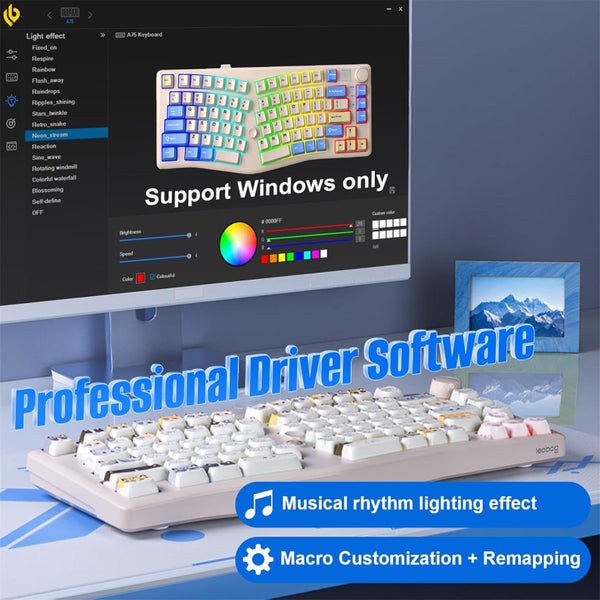 LEOBOG A75 75% Alice Layout Tri-mode Mechanical Keyboard with Joystick - Black Carousel 8