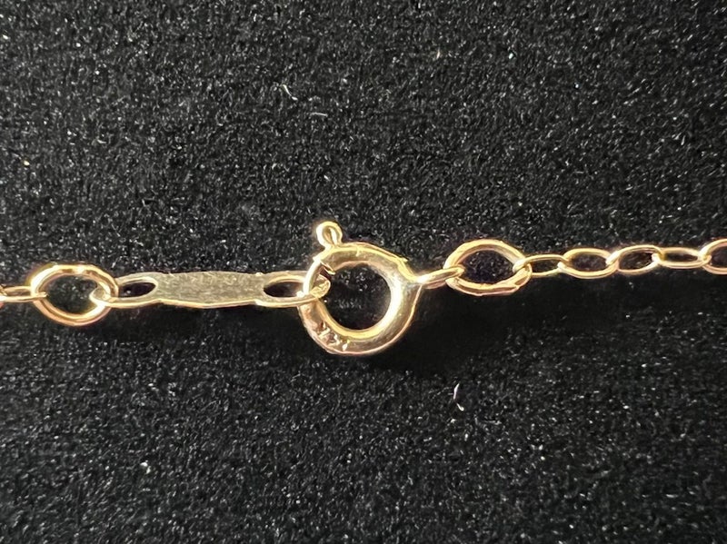 Vintage Solid 14ct Yellow Gold Horseshoe Necklace with Sparkling Stones, 47.5 cm Carousel 12