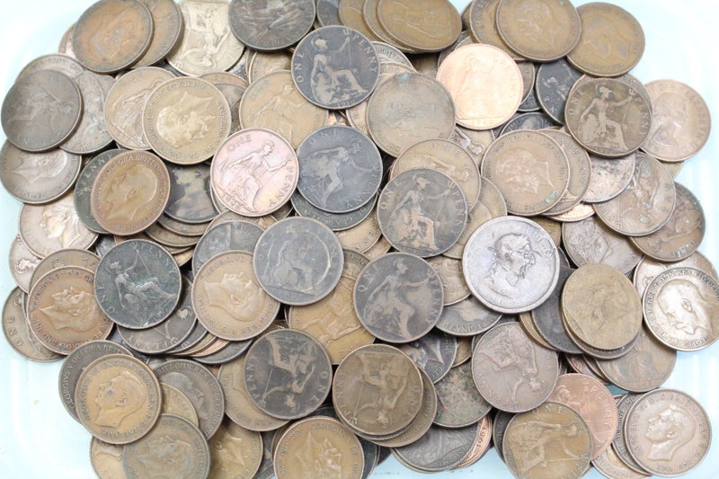 UK / GREAT BRITAIN PENNY COINS 2.5 KG UNSORTED AVERAGE OR BETTER CONDITION Carousel 1