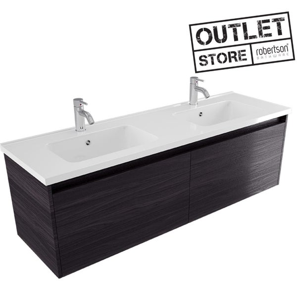 CANCELLED JOB - NOVARA WALL HUNG VAINTY 1500MM W/POLYMARBLE TOP BLACK WILDERNESS Carousel 1