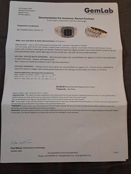 10ct gold with black diamond Carousel 8