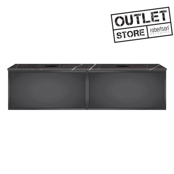 SAMPLE - FLOAT 1200 WALL CABINET WITH ITALIAN PORCELAIN DOUBLE TOP Carousel 1