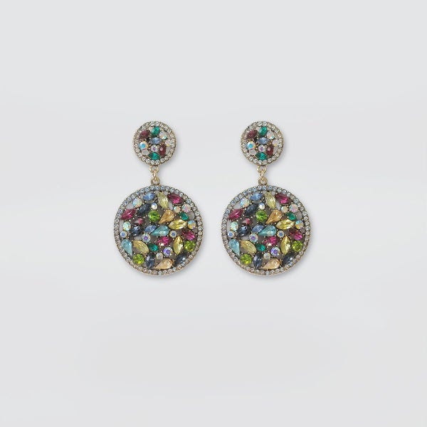 Bedazzel 'Two Hoop Diamante' Earrings Carousel 1