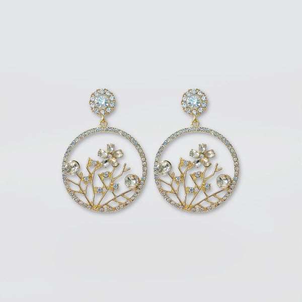 Bedazzel 'Garden In Hoop' Earrings Carousel 1