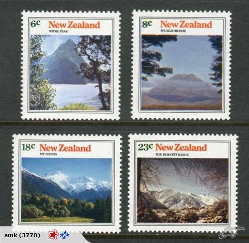 1037/40. NZ - 1973 Mountain Scenes Set (4) - UHM Carousel 1
