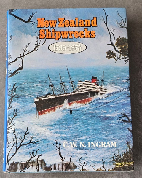1970's Reed Publishing Hardback with Dustjacket NZ Shipwrecks 1795-1975. VGC. Carousel 1
