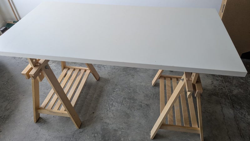 Ikea Linnmon trestle desk Carousel 1