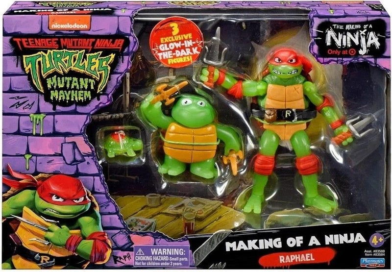 Teenage Mutant Ninja Turtles Movie "Making Of" Turtle Set - 3 Figures -RAPHAEL Carousel 1