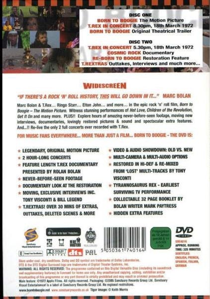 MARC BOLAN TREX BORN TO BOOGIE ( EXCELLENT CONDITION ) DVD - 2 DISC SET Carousel 2