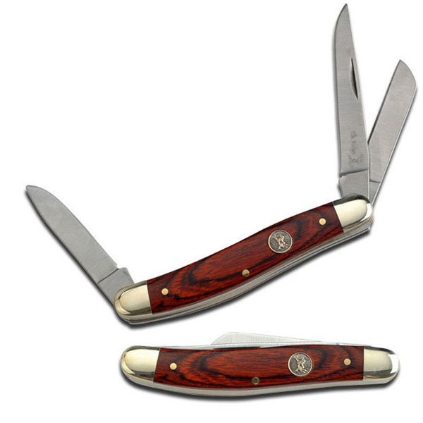 Elk Ridge Pakkawood 3 Blade Knife Carousel 1