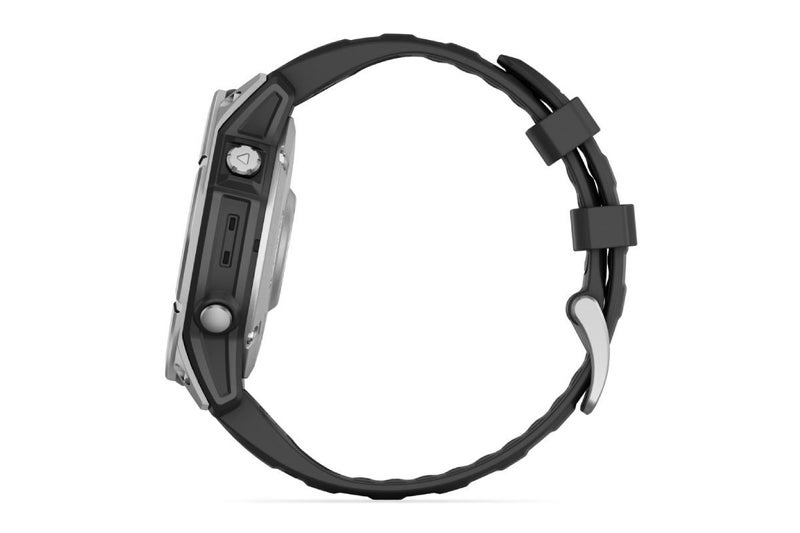 Garmin Fenix E Smart Sports Watch (Stainless Steel/Black Band, 47mm) Carousel 8