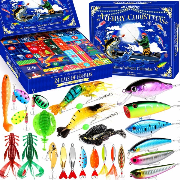 Fishing Advent Calendar Fishing Lure Advent Calendar Countdown Fishing Tackle Carousel 1