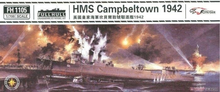 FlyHawk 1/700 Scale HMS Campbeltown (1942) Plastic Model Kit FH110564596059658883110