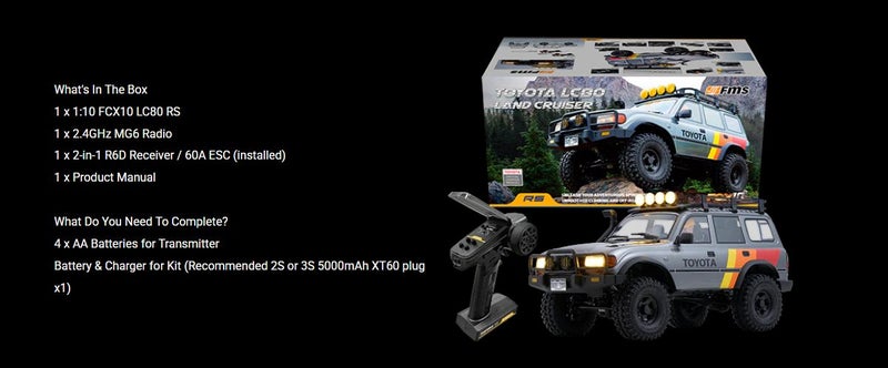 FMS 1/10 FCX10 LC80 Toyota Land Cruiser 80 RS – Licensed RC Crawler – NZ Stock Carousel 17