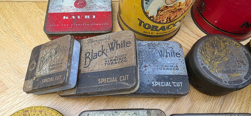 Vintage NZ Tobaaco Advertising Tins Job Lot. Carousel 2
