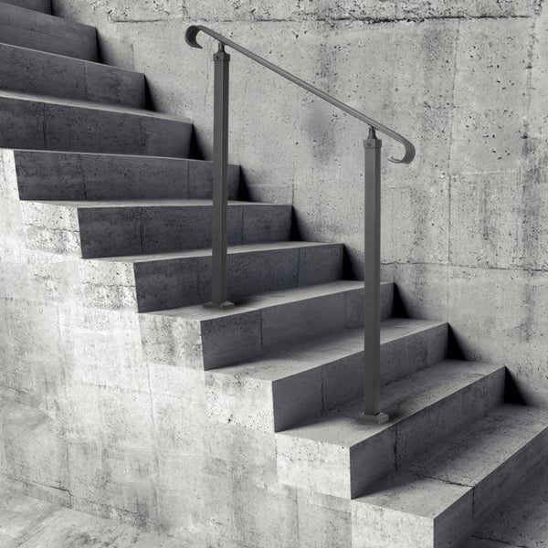 Wrought Iron Handrail Stair Railing Fit 1-3 Steps Adjustable Hand Rail Carousel 8