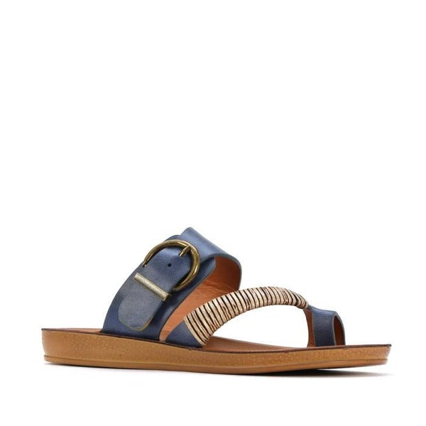 Los Cabos Bria Blue Light Flexible Sandal Jandal Navy Carousel 1