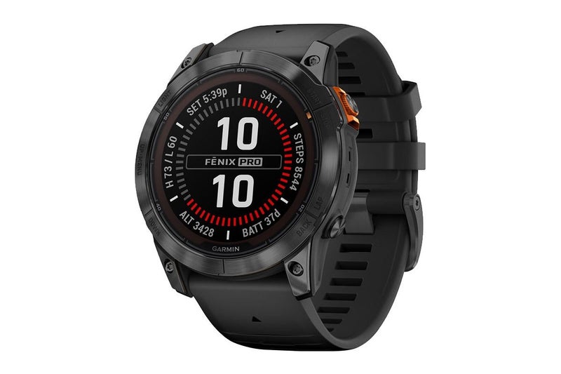Garmin Fenix 7X Pro Solar Smart Sports Watch (Slate Grey with Black Band, 51mm) Carousel 1