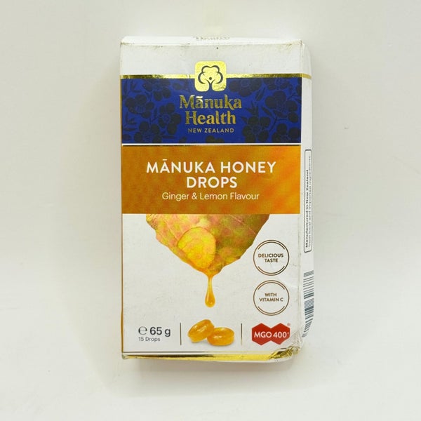 Manuka Health Honey Drops - Ginger & Lemon Flavour - MGO 400+ Carousel 1