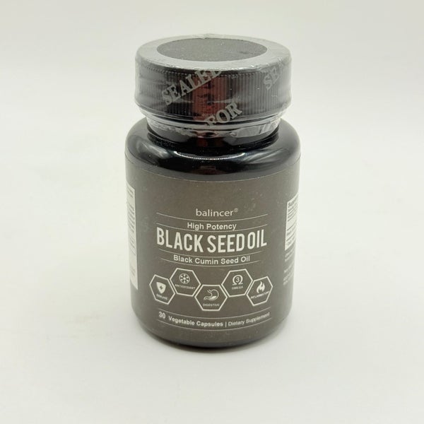 Balincer High Potency Black Seed Oil - 30 Vegetable Capsules Carousel 1