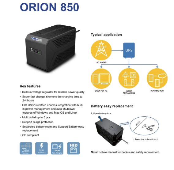 Upsonic Ups Orion 850VA Mod S/WAVE Output And AVR Carousel 3
