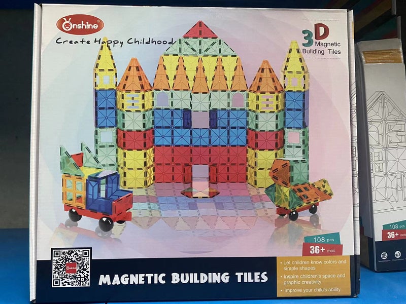 Magnetic Tiles Building Blocks 108PCS Carousel 2