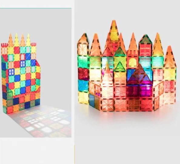 Magnetic Tiles Building Blocks 108PCS Carousel 10