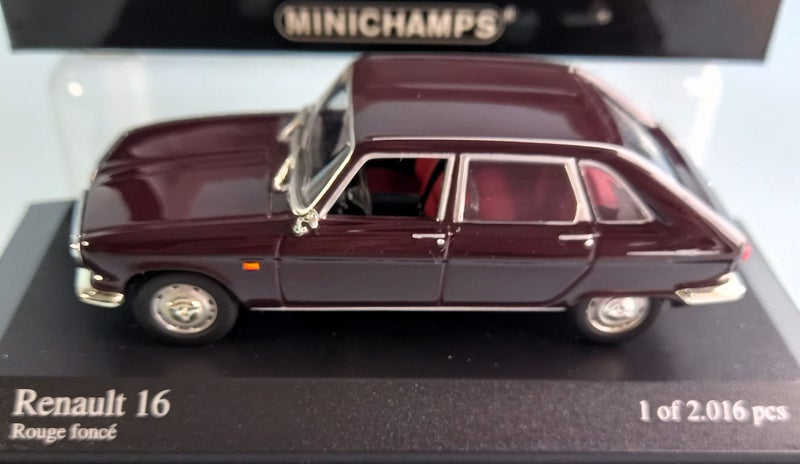 1965 Renault 16 Dark Red ~ Minichamps 1/43 Carousel 2