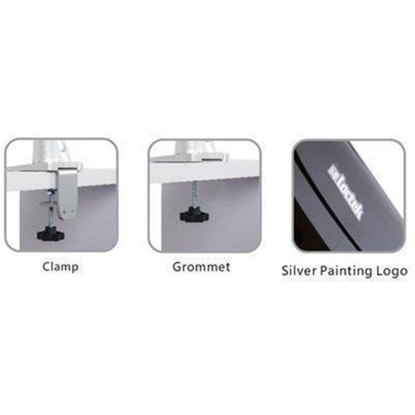 Loctek Pro Mount, 17"-30" Dual Gas Spring Monitor Stand - VESA 75 & 100mm - Max Carousel 10