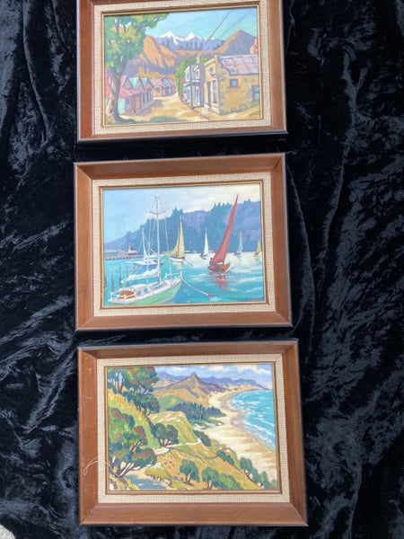 Allan H. Maund x3 paintings Carousel 1