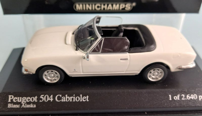 Peugeot 504 Cabriolet White ~ Minichamps 1/43 Carousel 2