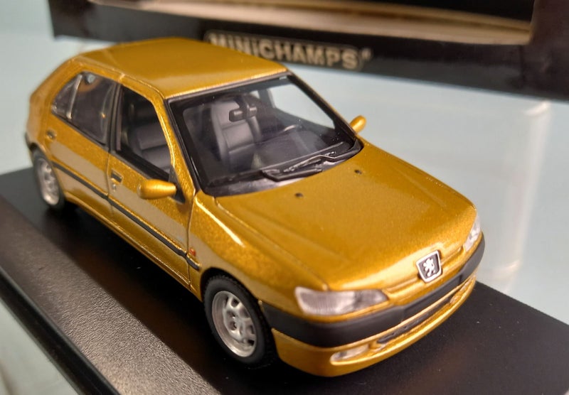 1998 Peugeot 4-Door Gold Metallic ~ Minichamps 1/43 Carousel 1