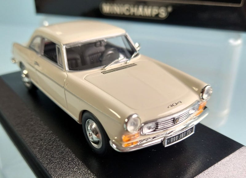 1962 Peugeot 404 Coupe Cream ~ Minichamps 1/43 Carousel 1