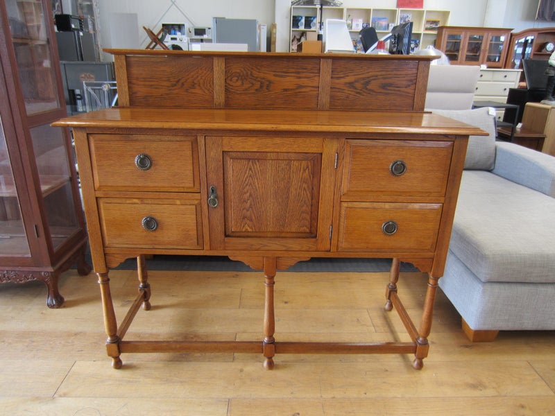 Vintage Solid Oak Sideboard Carousel 2