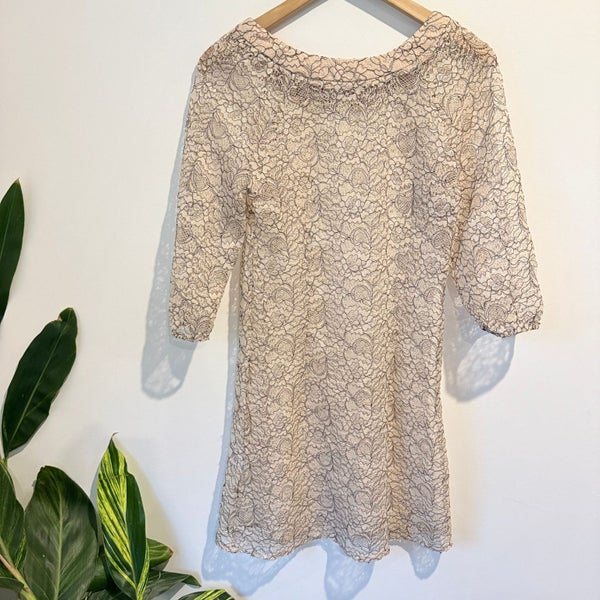 Portmons Size 10 Nude Lace Dress Carousel 6