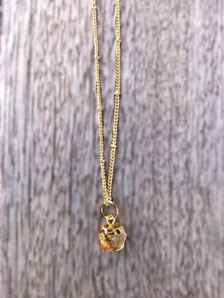 Birthstone Necklace, Gemstone Necklace, November Citrine Birthstone Necklace Carousel 1