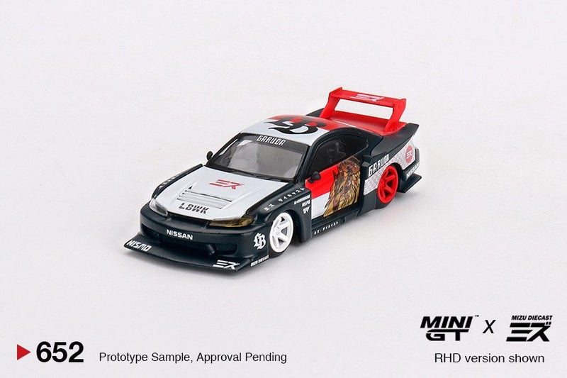 Mini GT LB-Super Silhouette Nissan SILVIA (S15) GARUDA MINI GT x MIZU Diecast Carousel 2